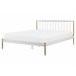 Beliani Cama com estrado Metal MAURS 167x209 Branco