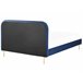 Beliani Cama com estrado Veludo FLAYAT 193x215 Azul Marino