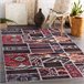 ANDRE 2305 Tapete oriental patchwork antiderrapante bordô 120x170 Multicor