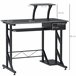 Mesa para Computador MDF e Metal HOMCOM, escritório - secretárias 90x50 Preto
