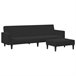 2 pcs conjunto de sofá - Sofás moduláveis Preto