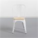 Cadeira Industrial Strong com Assento de Madeira Thinia Home Branco