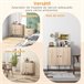 Aparador Melamina de Madeira, MDF e Metal HOMCOM Castanho