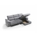 Chaise longue dereita com arrumação RUBIK Cinza