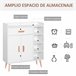 Armário Particle Board HOMCOM, casa - móveis de armazenamento 80 Branco
