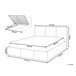 Beliani Cama com armazenamento Veludo BOUSSE 171x219 Bege