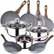 5 peças Bateria de cozinha + jogo de remendo Cromada