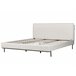 Beliani Cama com estrado Bouclé CORIO Branco/ Bege