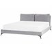 Beliani Cama com estrado Veludo MELLE 196x233 Cinza
