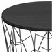 Mesa Ctro Auxiliar Grande Kumi para Sala de Estar 40x40 Preto