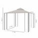 Pérgola de Jardim metal e poliéster Outsunny 295x295 Bege