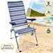 Embalagem económica 2 cadeiras de praia Mykonos multiposição anti-pontas 47x66x108 cm Aktive Azul