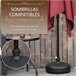 Base Chapéu de Sol HDPE Outsunny 38x38 Preto