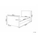 Beliani Cama Veludo TEENIE 98x230 Azul Claro