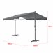 Toldo de pé Selenizza impermeável com manivela manual 600x300 Cinza Escuro