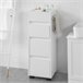 Armário de casa de banho auxiliar com 3 gavetas BZR29-W SoBuy Branco