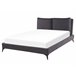Beliani Cama com estrado Veludo MELLE 176x233 Cinza Escuro