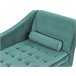 Beliani Chaise longue à direita Veludo PESSAC Azul/ Verde