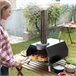 Forno de Pellets para Pizza com Acessórios Preto