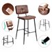MEUBLES COSY Conjunto De Cadeiras De Bar Confortáveis E Duráveis MEUBLES COSY Conjunto De Cadeiras De Bar Confortáveis E Duráveis Castanho