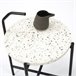 Mesa de apoio redonda Yala, terrazzo Branco Branco