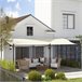 Pérgola Metal Outsunny, varanda e jardim - estructuras externas Cru