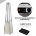 Aquecedor a Gás para Exterior Aço Inoxidável Outsunny Aquecedor a Gás para Exterior Aço Inoxidável Outsunny Prata
