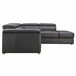 Sofá de canto com cama MAYA Preto
