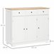 Aparador de Cozinha MDF e Madeira de Borracha HOMCOM 101 Branco