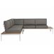 Beliani Conjunto lounge POSITANO Cinza Escuro