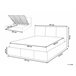 Beliani Cama com armazenamento Veludo BOUSSE 191x219 Bege
