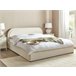 Beliani Cama com armazenamento Bouclé QUILLIEN 192x217 Bege