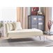 Beliani Chaise longue versão à esquerda Bouclé RIOM Branco/ Bege