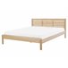 Beliani Cama com estrado Madeira de seringueira CARNAC 165x210 Castanho