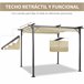 Pérgola de Jardim tecido de aço e poliéster Outsunny 300x300 Multicor