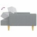 Sofá-cama, Sofá conversível de 2 lugares Cinza Claro