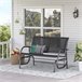 Banco Baloiço Metal e Tecido de Textilene Outsunny 120x70 Preto