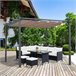 Pérgola Alumínio, Aço e Poliéster Outsunny 300x300 Preto
