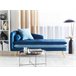 Beliani Chaise longue izquierdo Terciopelo GONESSE Azul Marino