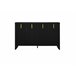 Aparador moderno e minimalista com 4 portas Preto