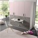 Secretária dobrável TWIN 98cm branco Cinza