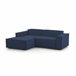 Sofá modular de 2 lugares com península esquerda Azul Marino
