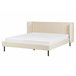 Beliani Cama com estrado Veludo ARETTE 184x206 Bege