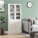 Estante de Livros MDF e Vidro Temperado HOMCOM 76 Branco