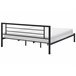 Beliani Cama com estrado Metal CUSSET Preto