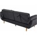 Beliani Sofá-cama Veludo ASBY Azul Marino