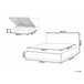Beliani Cama com armazenamento Veludo LAVAUR 203x210 Cinza Escuro