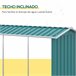 Abrigo para Lenha Aço Galvanizado Outsunny 240 Verde