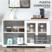 Aparador MDF e Vidro Temperado HOMCOM Branco