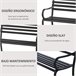 Banco de Jardim Metal Outsunny Preto